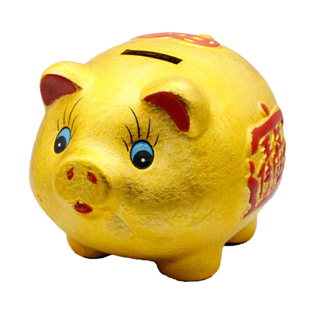 Золотая свинья свинья свинья свинья золотая керамическая золотая свинья копилка 9 дюймов золотая свинья деньги свинья копилка Shozai Shinpo